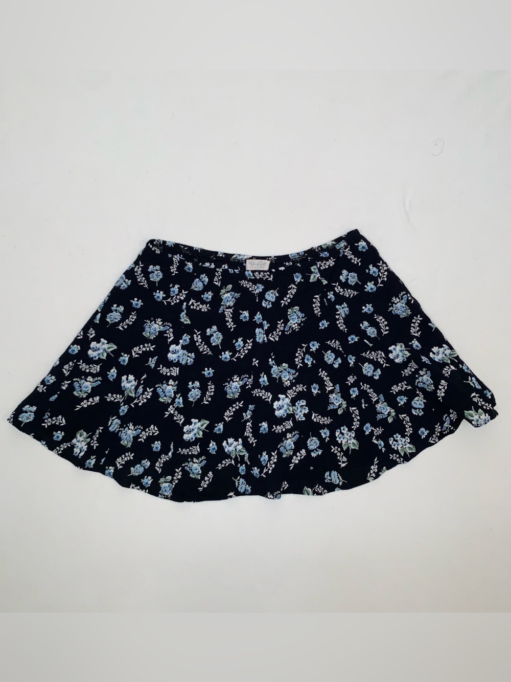 Brandy Melville Black Floral Skater Mini Skirt John Galt Coquette Y2K 90s Grunge